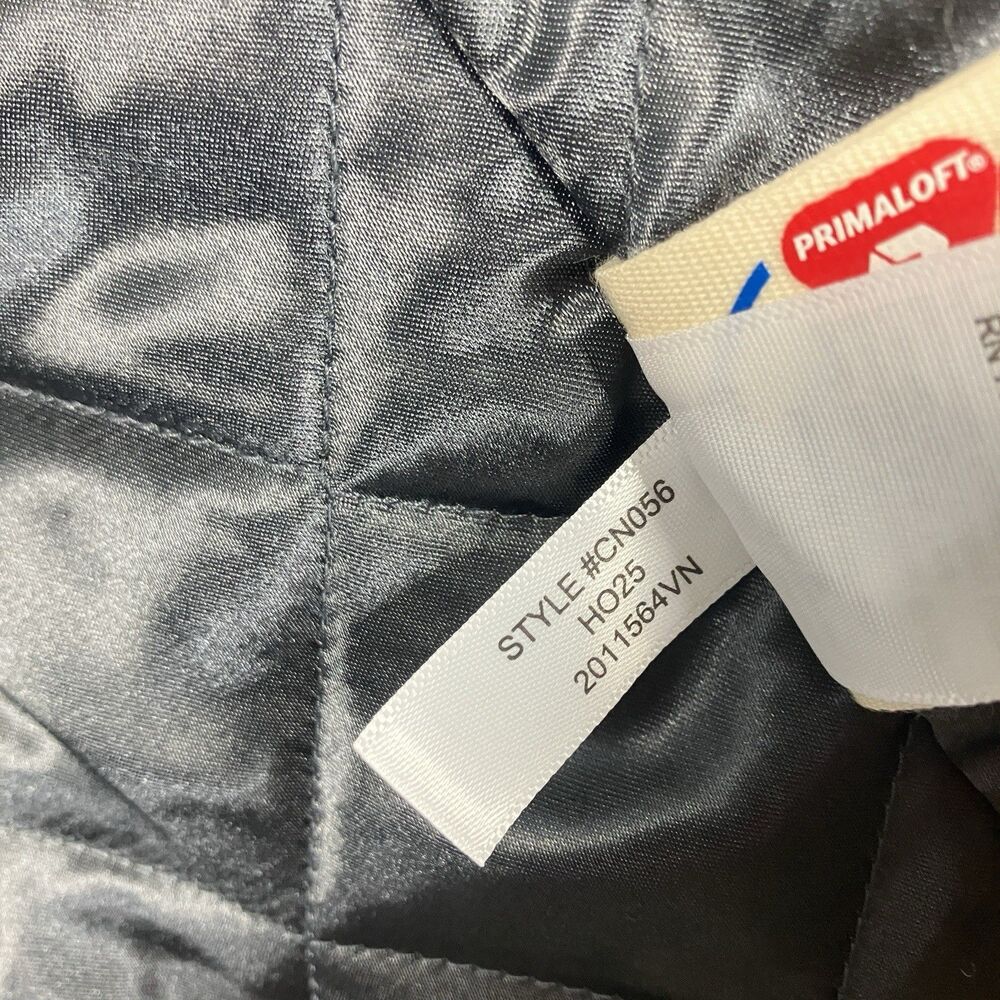 J Crew Barn Jacket Cropped WMNS XS Black Ripstop Cotton Corduroy Primaloft CN056 - Picture 15 of 16